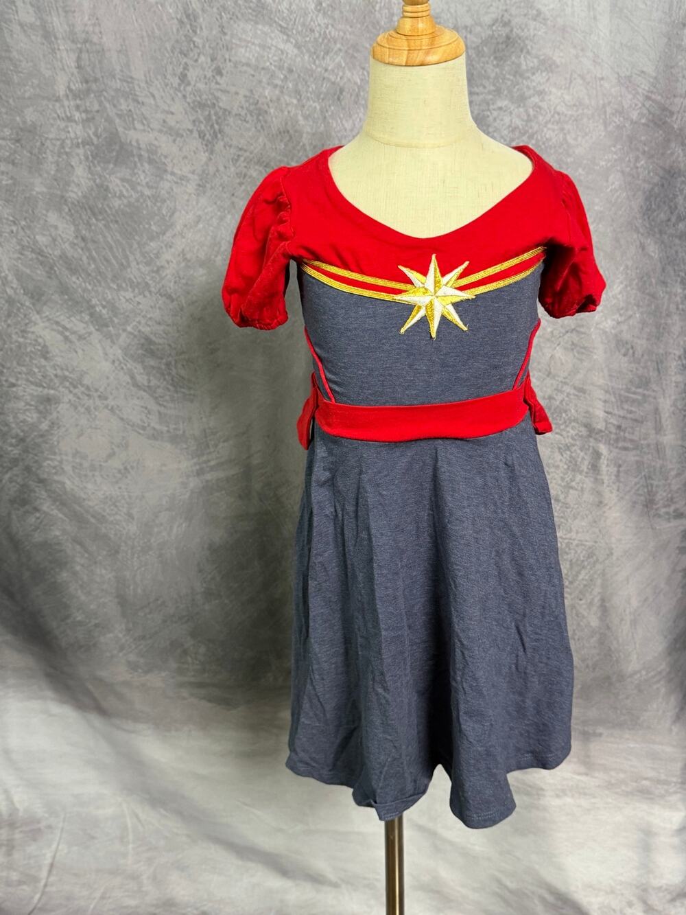 Captain Marvel INSPIRED Dress by Placard Originals - Disneybounding EUC Size 6